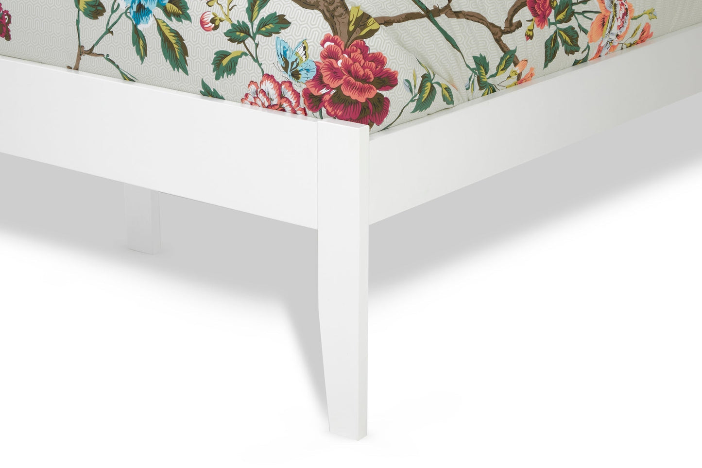 Victoria Opal White Wooden Bed Frame