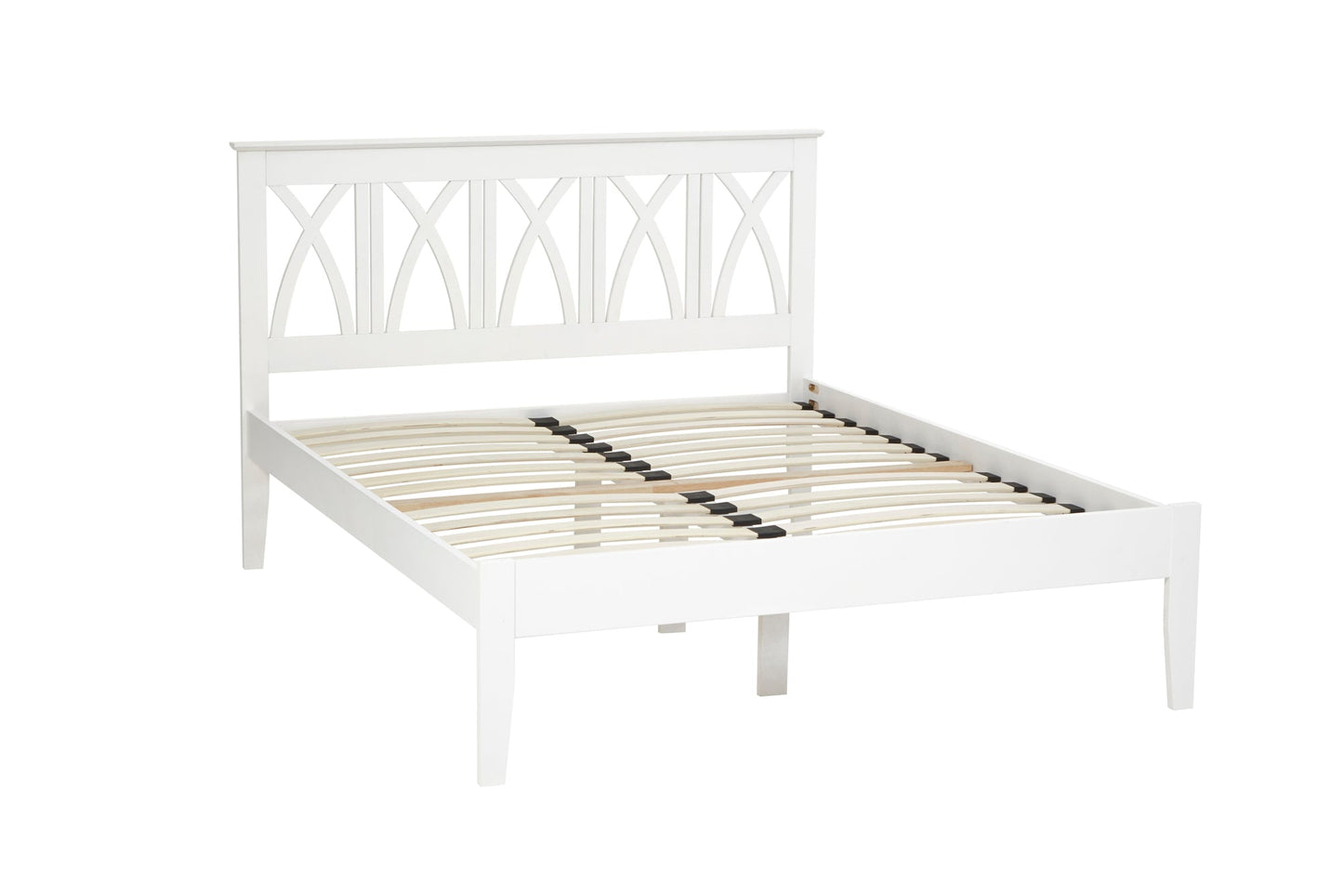 Victoria Opal White Wooden Bed Frame