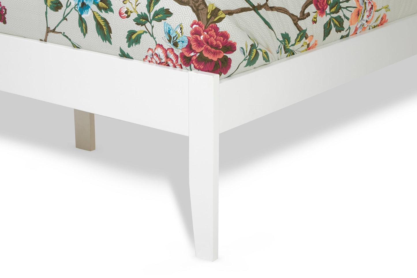 Victoria Opal White Wooden Bed Frame
