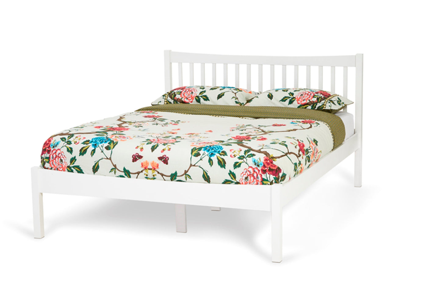 Grace Opal White Wooden Bed Frame