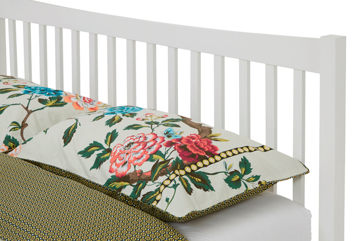 Grace Opal White Wooden Bed Frame