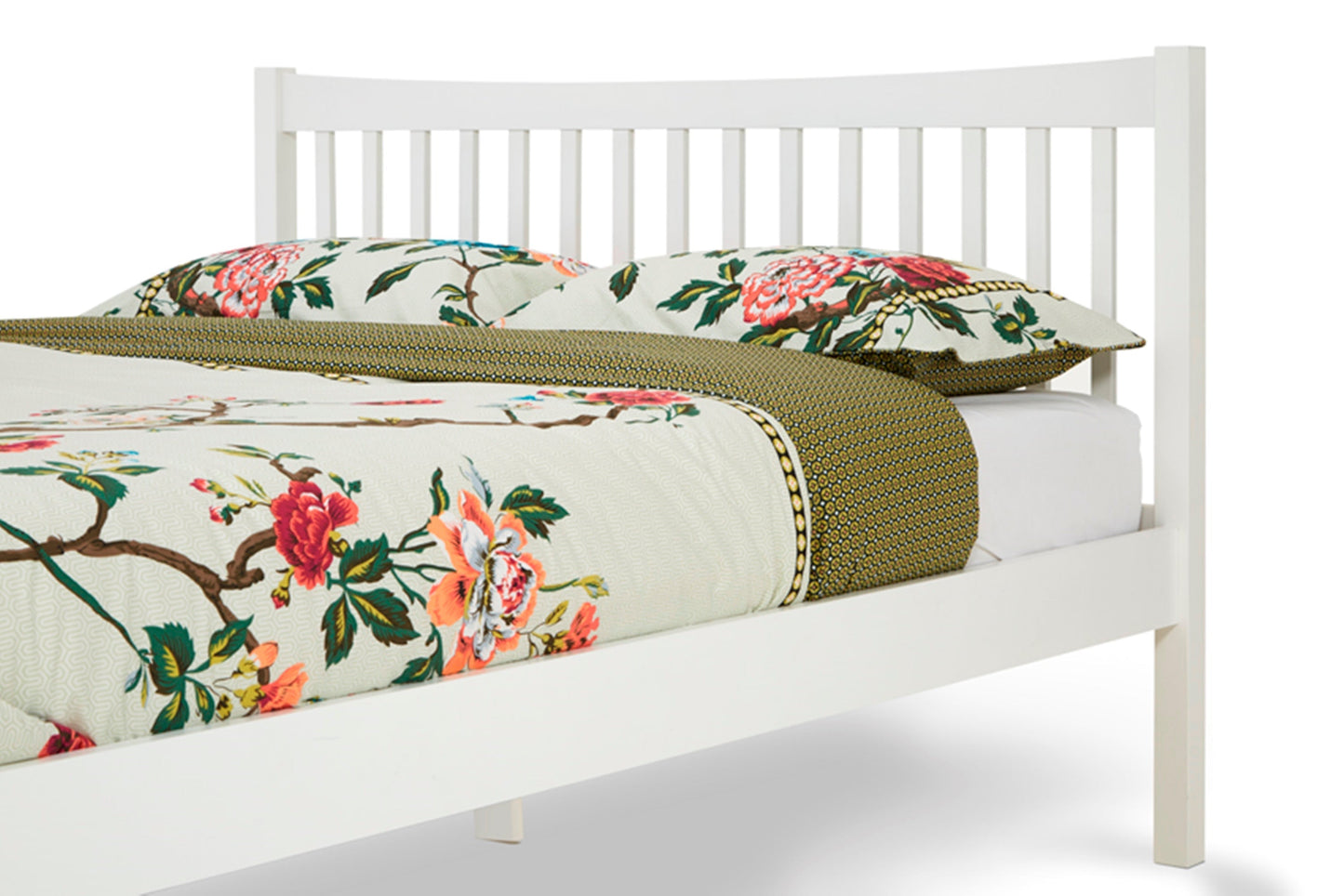 Grace Opal White Wooden Bed Frame