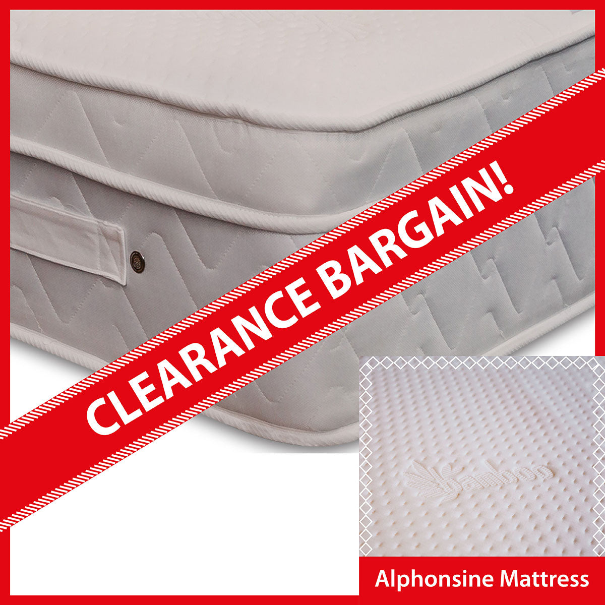 Alphonsine 1000 Pocket Sprung Encapsulated Memory Foam Bamboo Mattress CLEARANCE