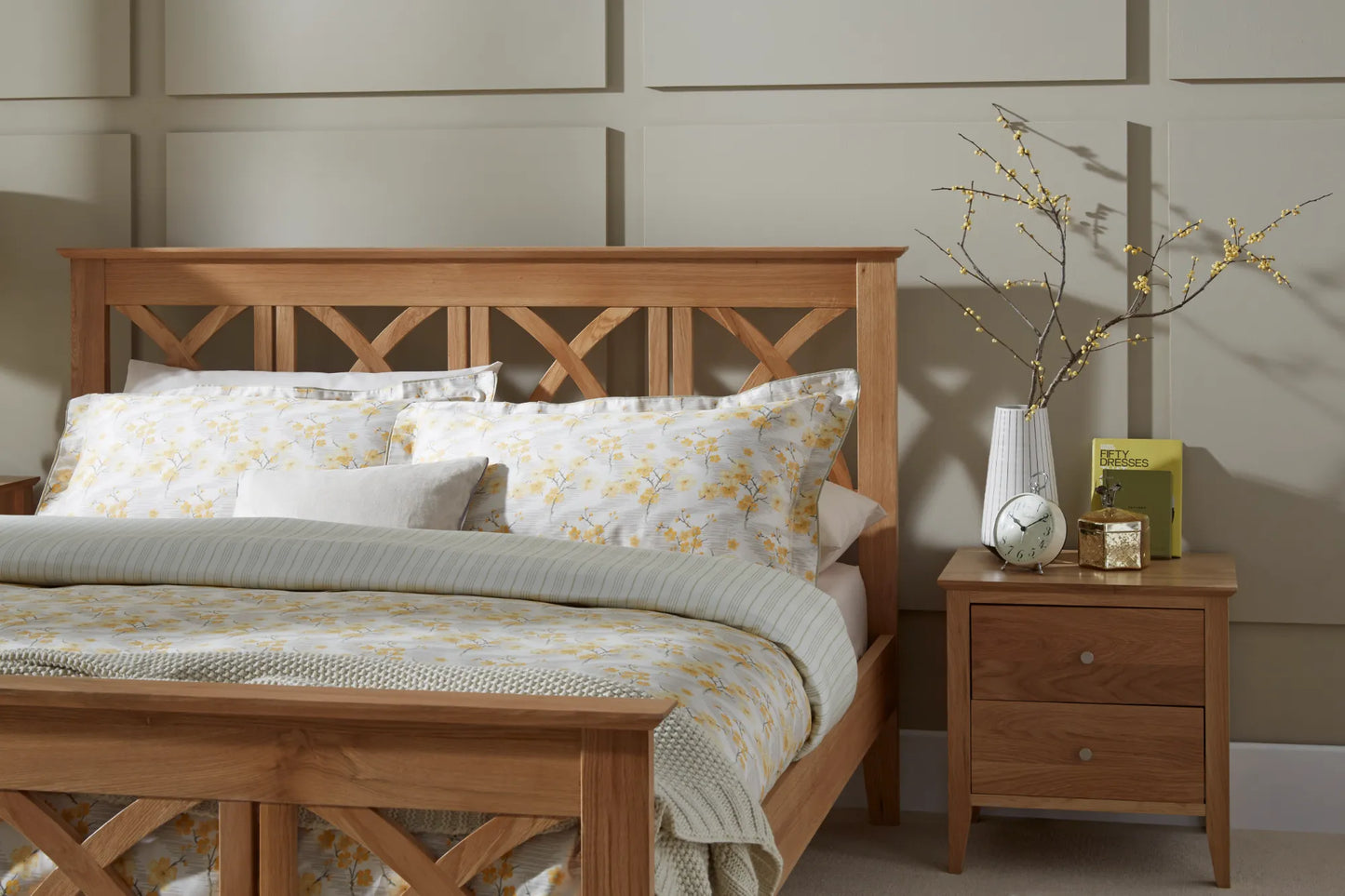 Bliss Oak Wooden Bed Frame