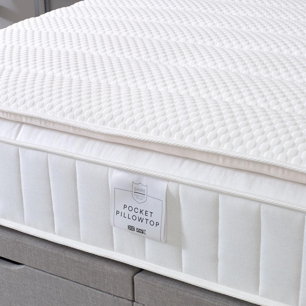 Shire Essentials 1000 Pocket Sprung Memory Foam Pillow Top Mattress