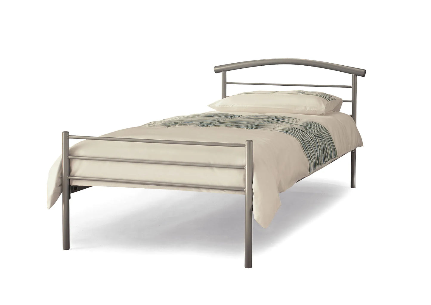 Royal Silver Metal Bed Frame