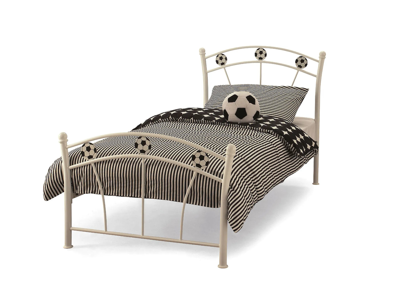 Soothe White Metal Bed Frame