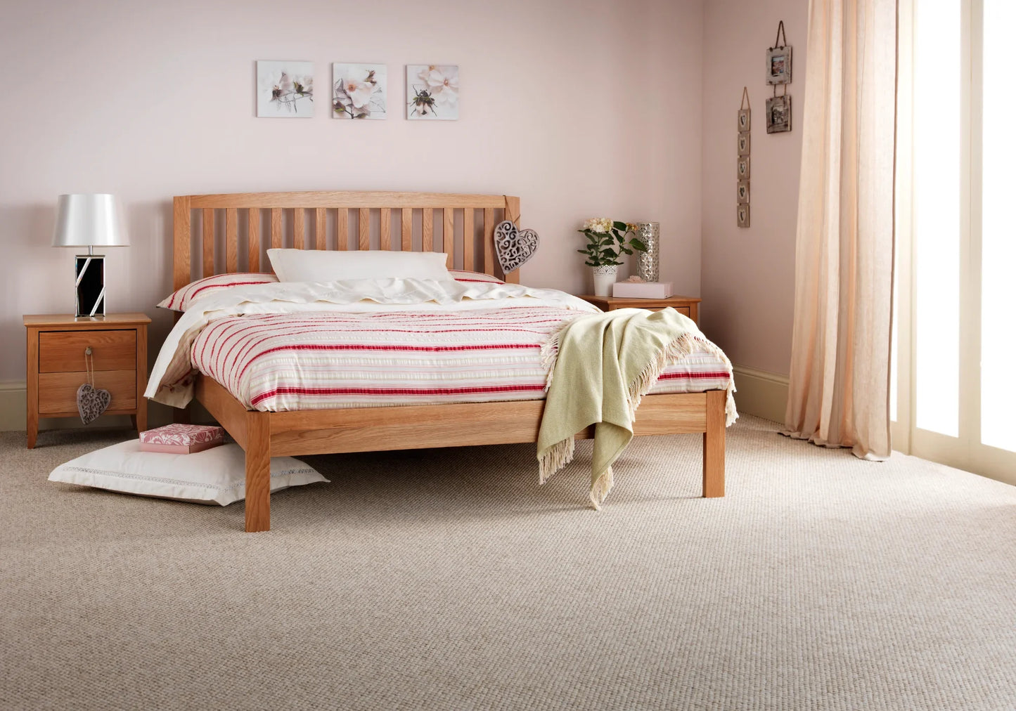 Serenity Oak Wooden Bed Frame