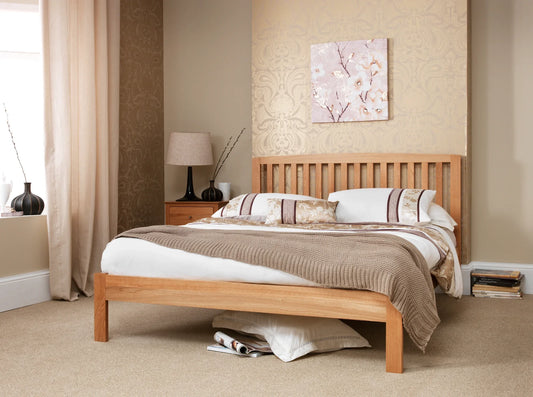 Serenity Oak Wooden Bed Frame