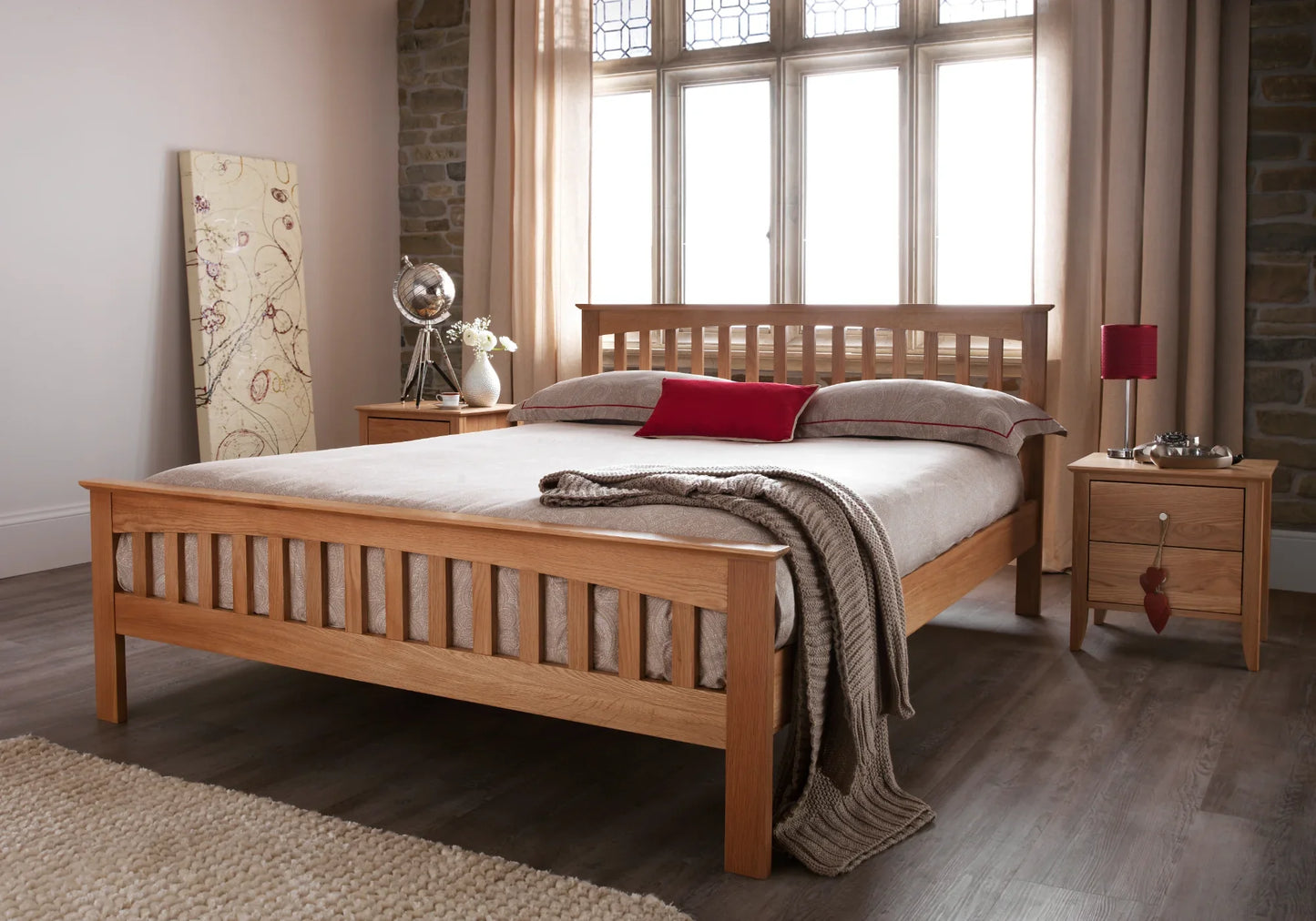 Haven Oak Wooden Bed Frame