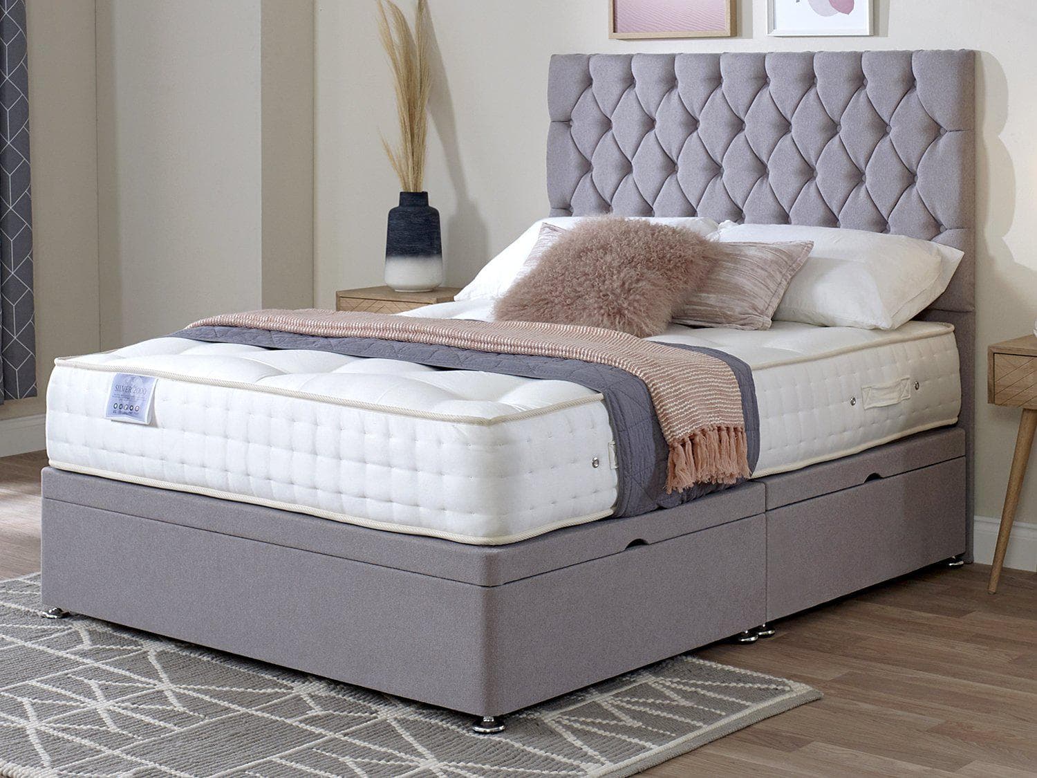 Ottoman Storage Side Lift Divan Bed Base